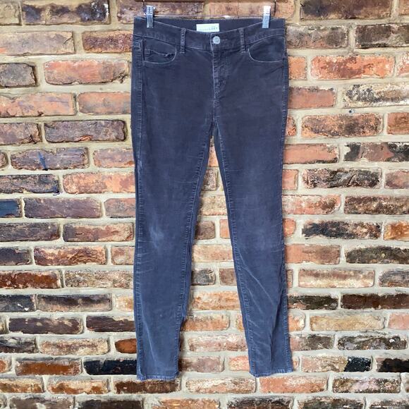 Ann Taylor LOFT Gray Corduroy Modern Skinny Pants Women's Size 24/00 - Picture 1 of 7
